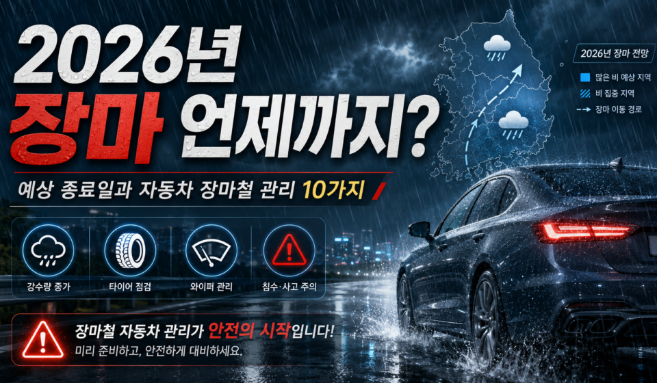 2026년 장마 전망과 장마철 자동차 관리 10가지 안내